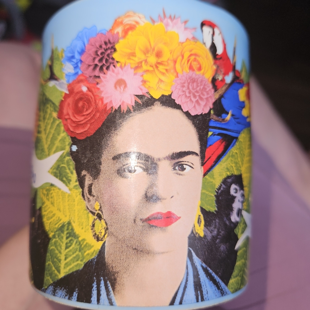 The Unemployed Philosophers Guild Colorful Blue Frida Kahlo Frida Dreams Mug
